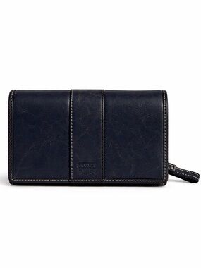 Vintage Coach Blue Leather Wallet Rare USA Legacy Clutch